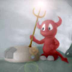 [Colourised Daemon with a good ol' Hawley mouse]